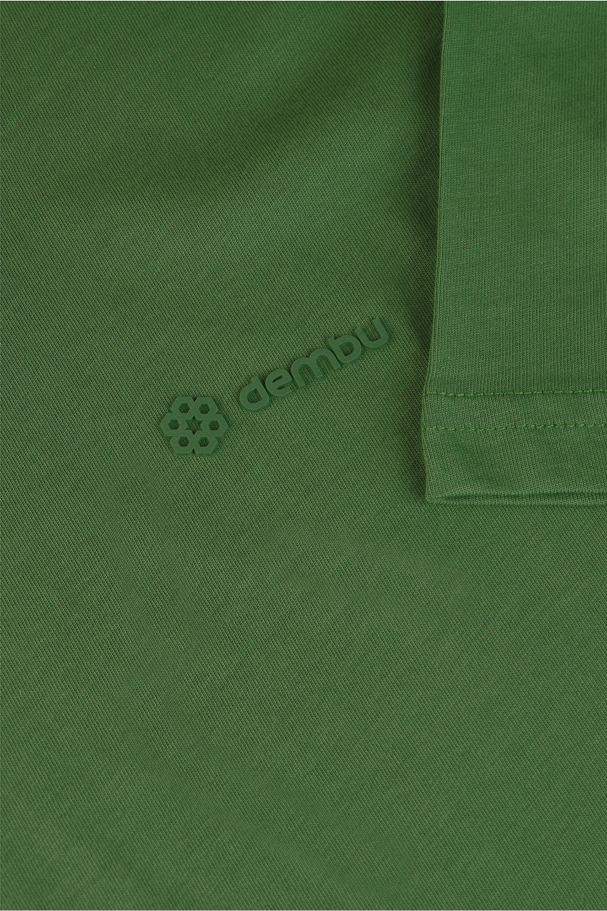 Dembu Punto Baskılı Pamuk Bisiklet Yaka Yeşil T-shirt 23'
